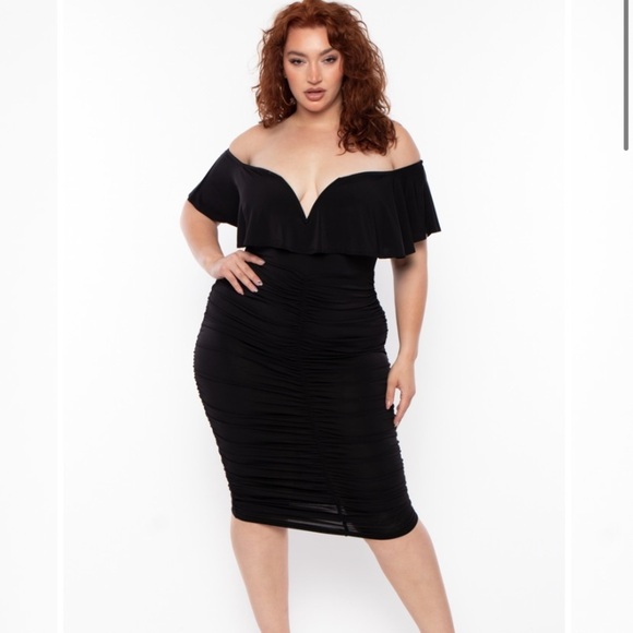 New Curvy Sense Strapless black bodycon party dress Mini Short Tight Plus 1X - Picture 1 of 11